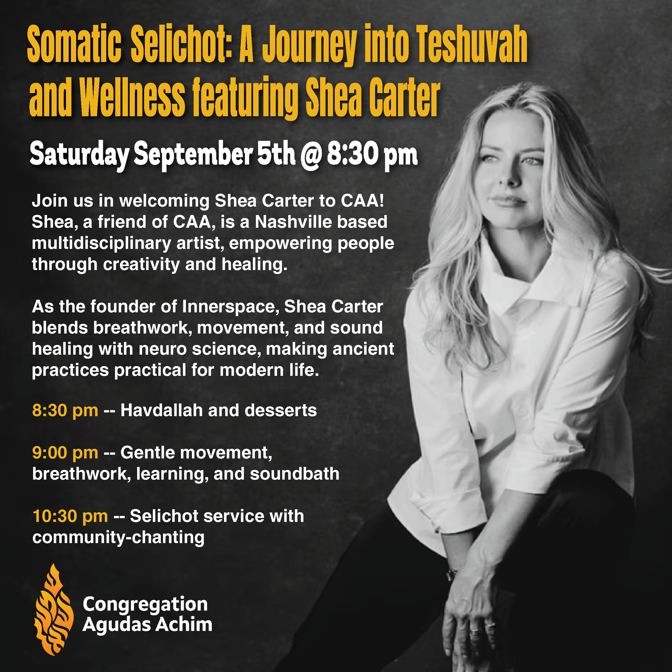 Somatic Selichot:  Featuring Shea Carter